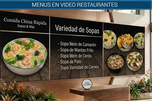Letreros Tv para Restaurantes